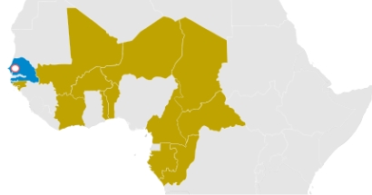 Sénégal - Carte Zone CIMA AFRIQUE
