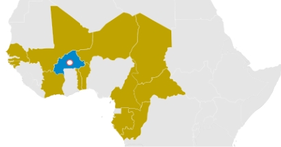 Burkina Faso - Carte Zone CIMA AFRIQUE