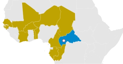 Centrafrique - Carte Zone CIMA AFRIQUE