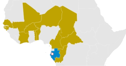 Gabon - Carte Zone CIMA AFRIQUE